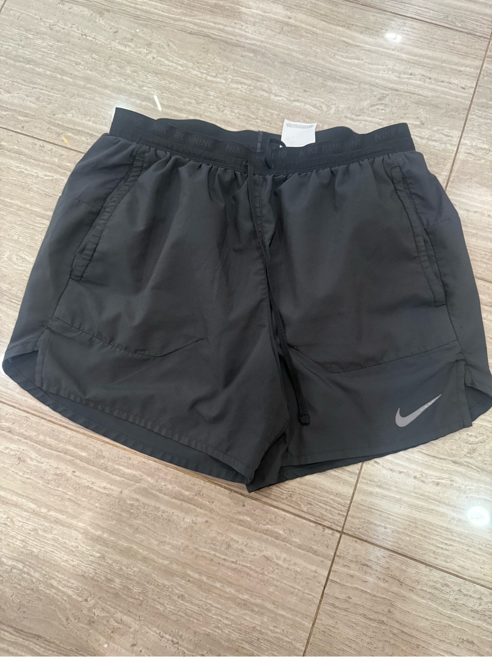 Nike Men's black Athletic Running dri fit stride shorts